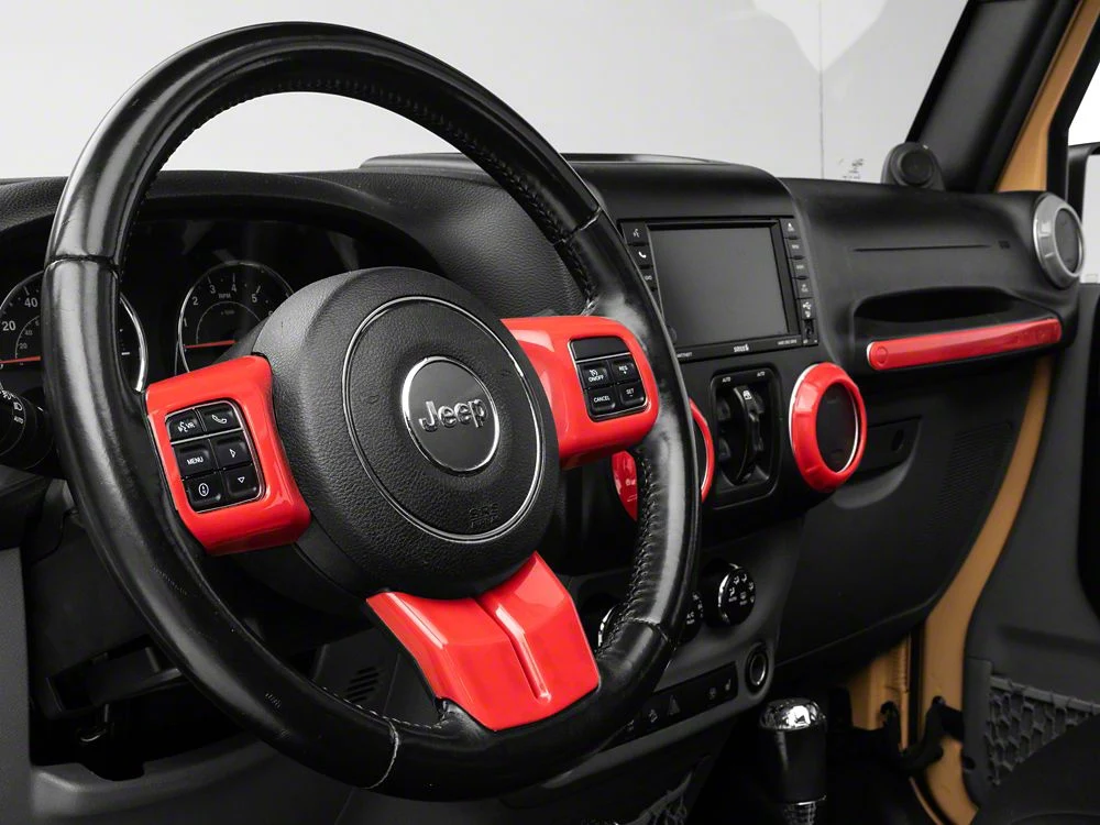 RedRock Interior Trim Kit; Red (11-18 Jeep Wrangler JK) - Image 4
