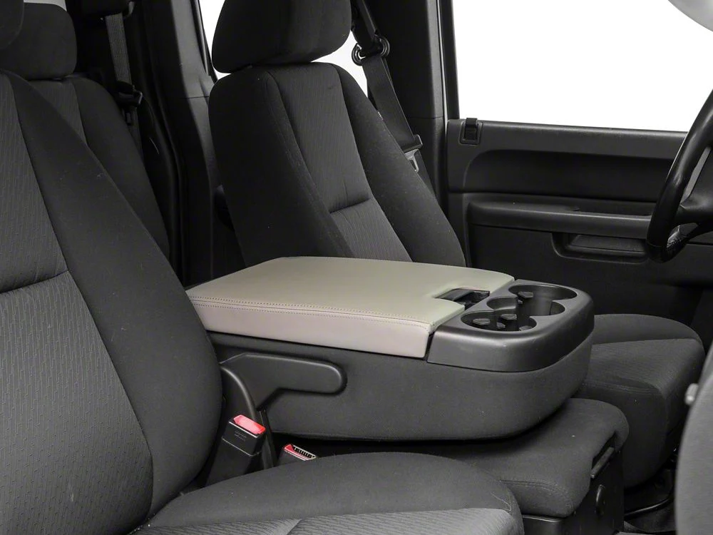RedRock Leather Center Console Lid; Gray (07-14 Sierra 3500 HD) - Image 2