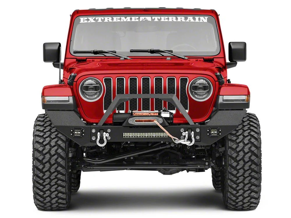 RedRock Max-HD Full Width Winch Front Bumper with Fog Lights and LED Light Bar (18-25 Jeep Wrangler JL) - Image 5