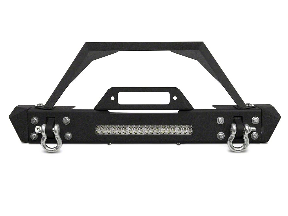 RedRock Max-HD Stubby Winch Front Bumper with LED Light Bar (18-25 Jeep Wrangler JL) - Image 5