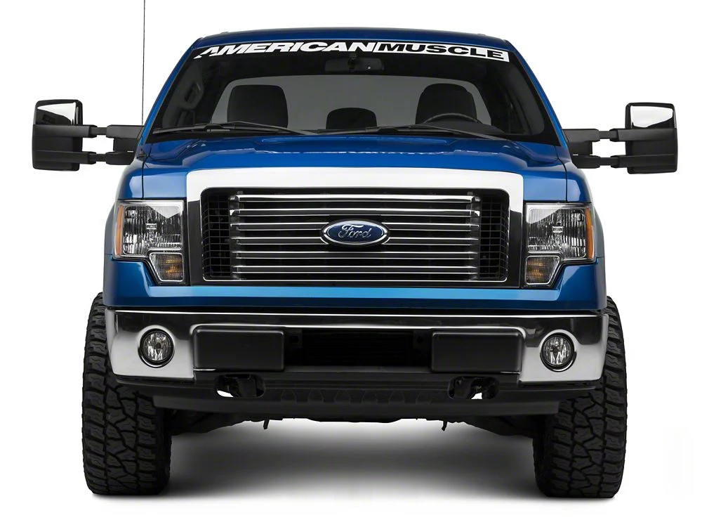 RedRock Memory Power Adjust Heated Manual Foldaway Towing Mirrors with Puddle Lights and Turn Signals; Chrome; Driver Side (09-14 F-150) - Image 7