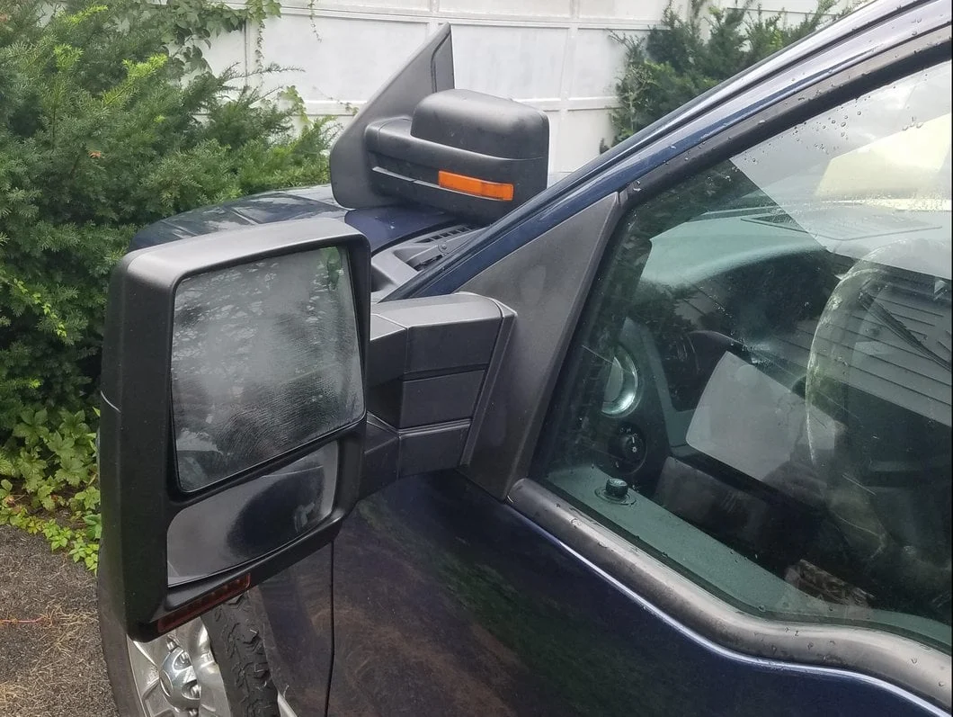 RedRock Memory Power Adjust Heated Manual Foldaway Towing Mirrors with Puddle Lights and Turn Signals; Textured Black; Driver Side (09-14 F-150) - Image 11