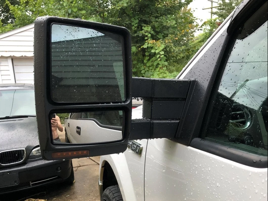 RedRock Memory Power Adjust Heated Manual Foldaway Towing Mirrors with Puddle Lights and Turn Signals; Textured Black; Driver Side (09-14 F-150) - Image 12