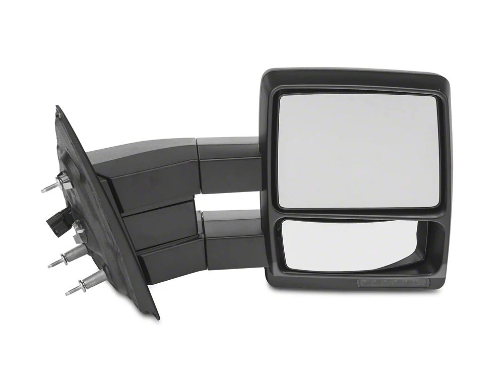 RedRock Memory Power Adjust Heated Manual Foldaway Towing Mirrors with Puddle Lights and Turn Signals; Textured Black; Passenger Side (09-14 F-150) - Image 3