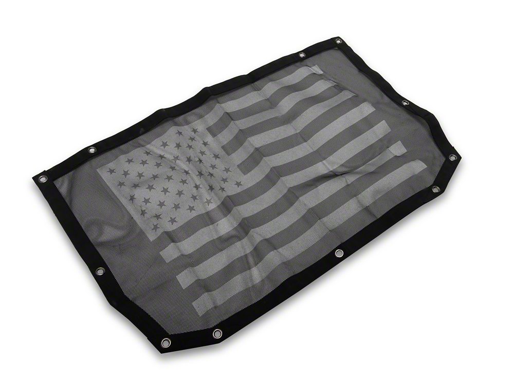 RedRock Mesh Sun Shade; Front; American Flag (24-25 Jeep Wrangler JL) - Image 2