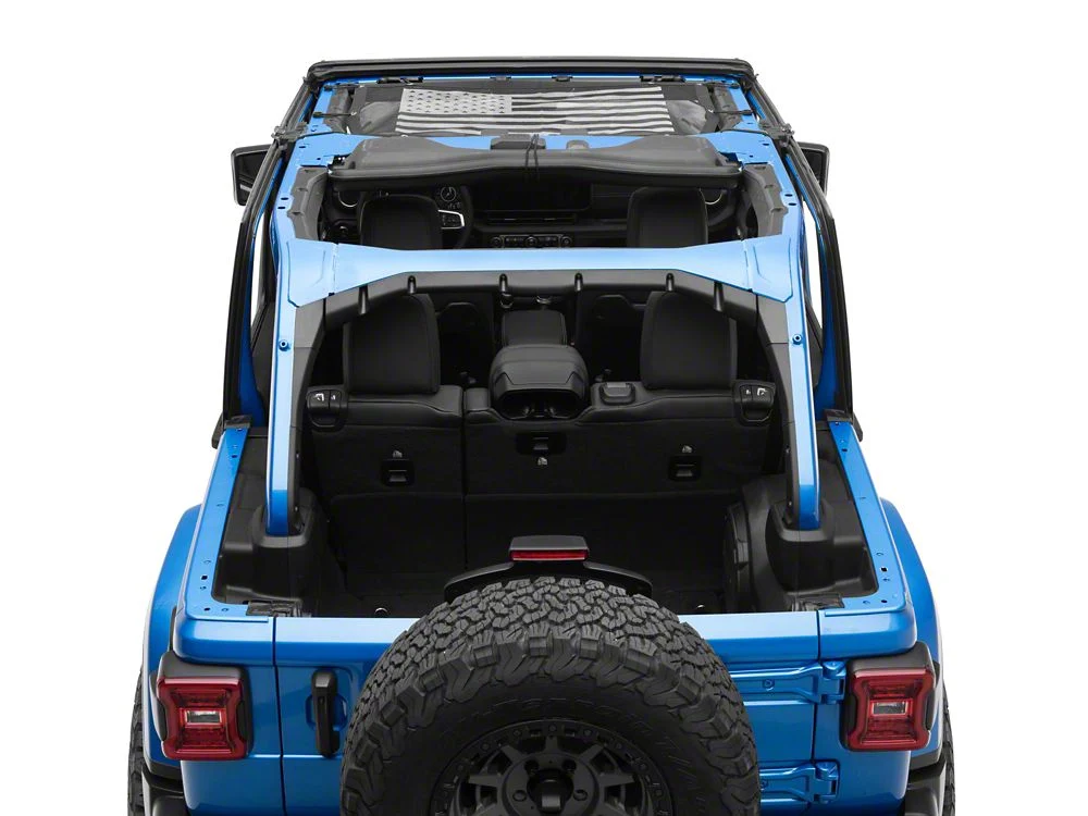 RedRock Mesh Sun Shade; Front; American Flag (24-25 Jeep Wrangler JL) - Image 7