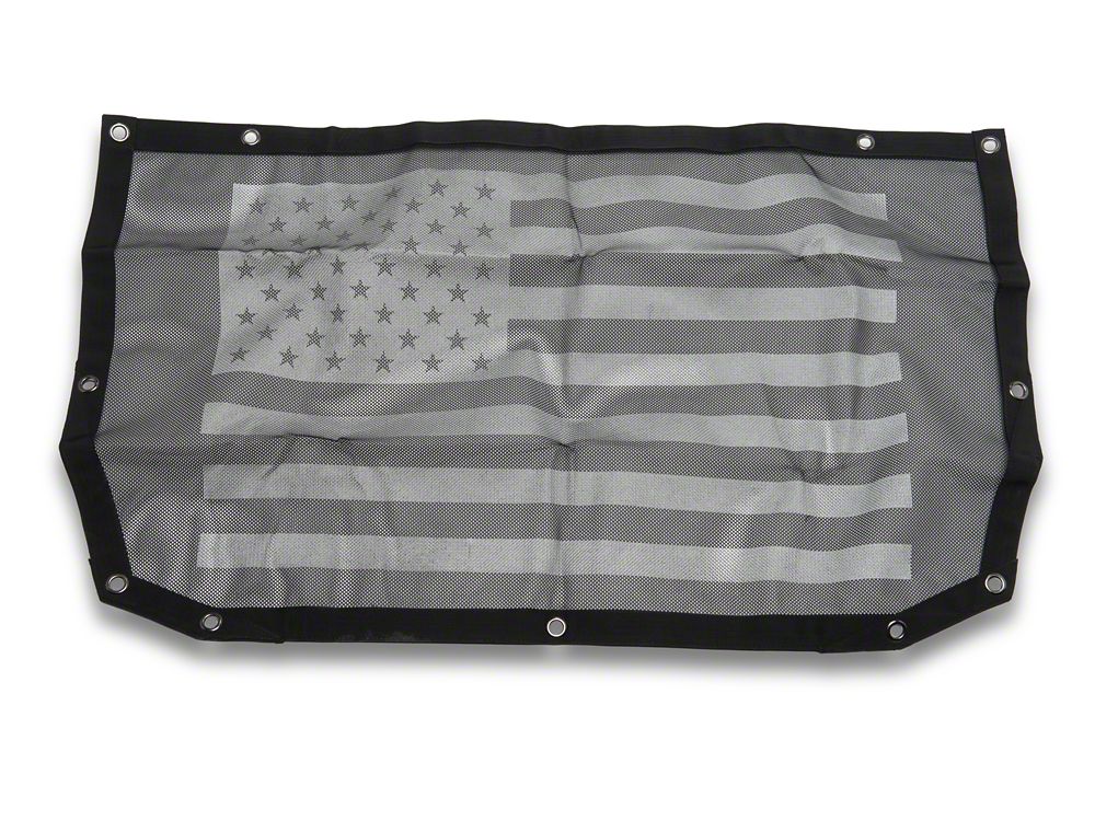 RedRock Mesh Sun Shade; Front and Rear; American Flag (24-25 Jeep Gladiator JT) - Image 3