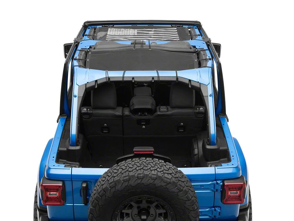 RedRock Mesh Sun Shade; Front and Rear; American Flag (24-25 Jeep Wrangler JL 4-Door) - Image 7