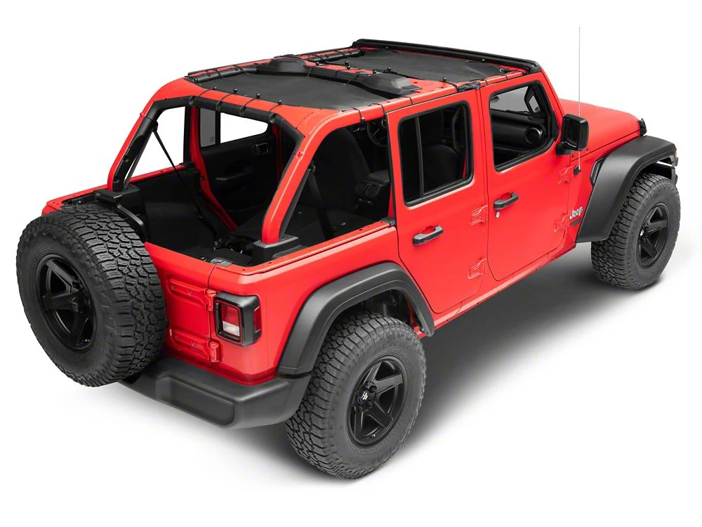RedRock Mesh Sun Shade; Front and Rear; Black (18-23 Jeep Wrangler JL 4-Door) - Image 10