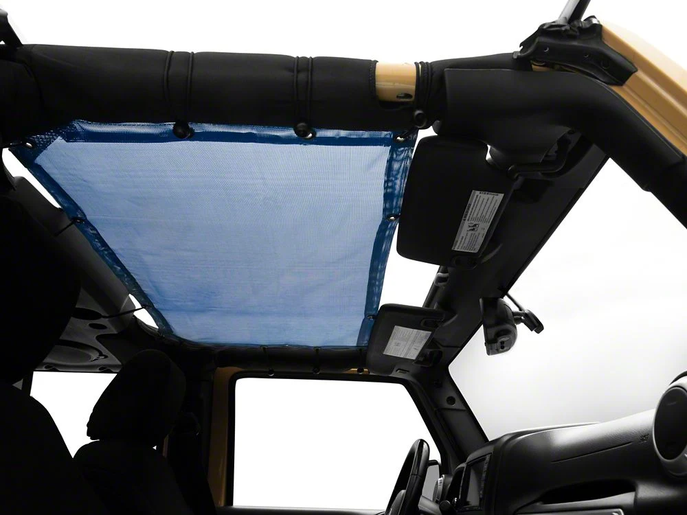 RedRock Mesh Sun Shade; Front and Rear; Blue (07-18 Jeep Wrangler JK 4-Door) - Image 9