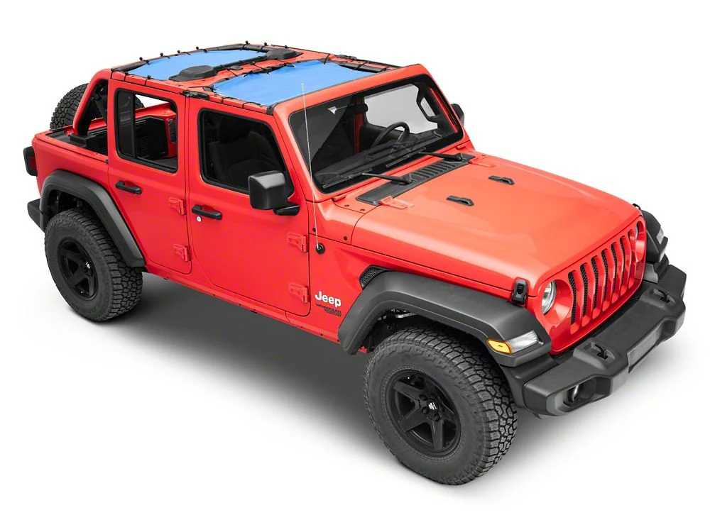 RedRock Mesh Sun Shade; Front and Rear; Blue (18-23 Jeep Wrangler JL 4-Door) - Image 10