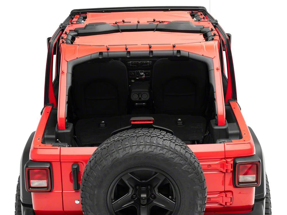 RedRock Mesh Sun Shade; Front and Rear; Red (18-23 Jeep Wrangler JL 4-Door) - Image 7