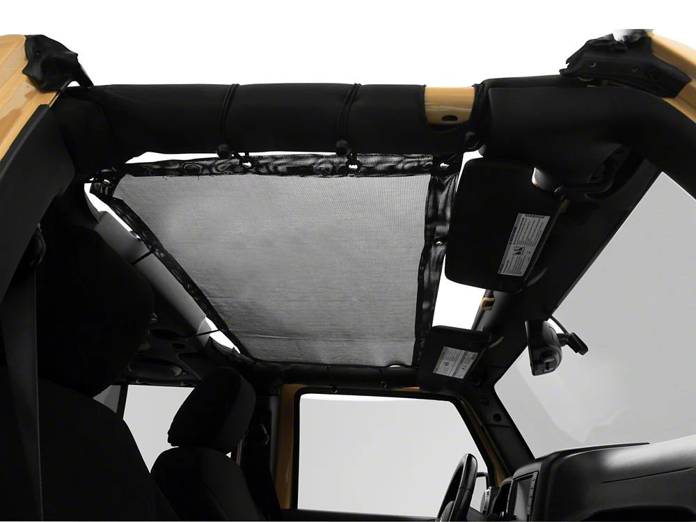 RedRock Mesh Sun Shade; Front; Black (07-18 Jeep Wrangler JK) - Image 9