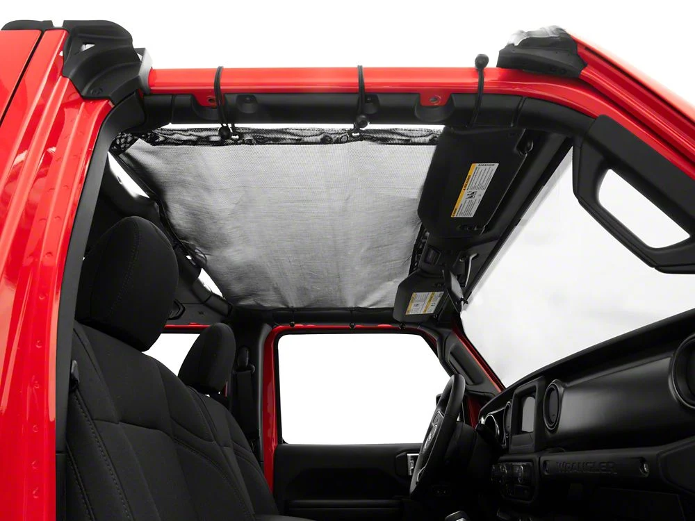 RedRock Mesh Sun Shade; Front; Black (18-23 Jeep Wrangler JL) - Image 9