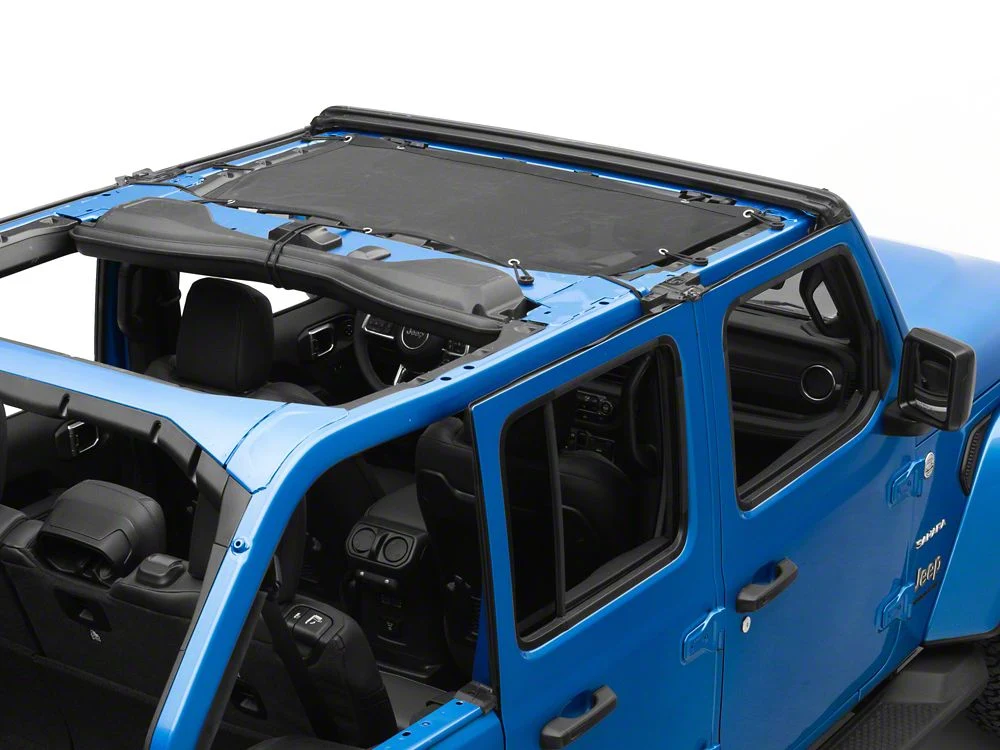 RedRock Mesh Sun Shade; Front; Black (24-25 Jeep Wrangler JL) - Image 4