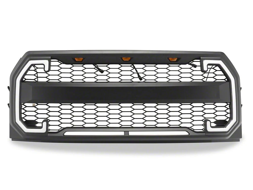 RedRock Mesh Upper Replacement Grille with LED Turn Signals and DRL (15-17 F-150, Excluding Raptor) - Image 6