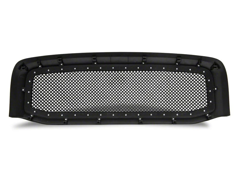 RedRock Mesh Upper Replacement Grille with Rivets; Matte Black (06-08 RAM 1500) - Image 5