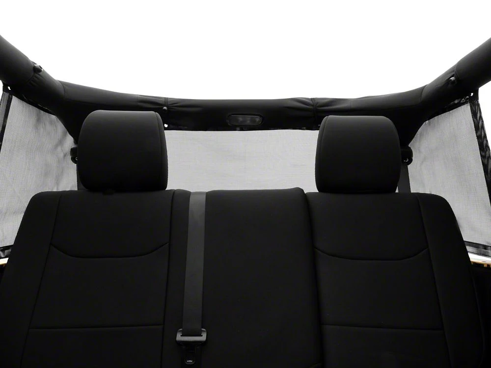 RedRock Mesh Wrap-Around Cargo Shade; Black (07-18 Jeep Wrangler JK 4-Door) - Image 12