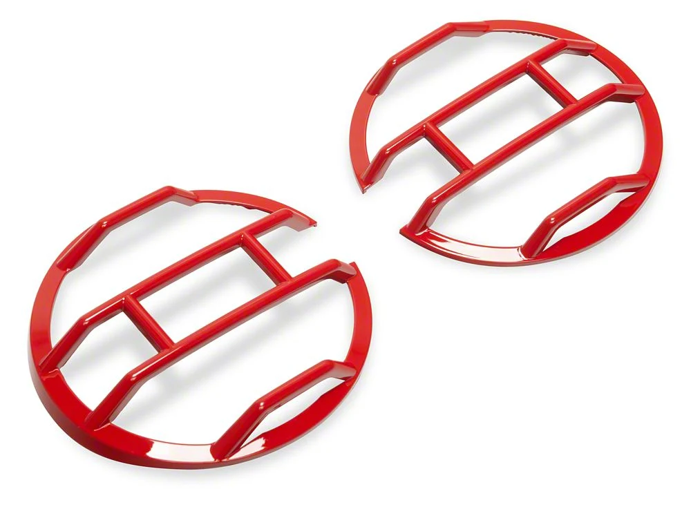 RedRock Off Road Headlight Guards; Red (21-25 Bronco) - Image 2