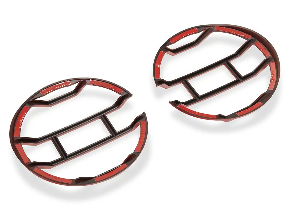 RedRock Off Road Headlight Guards; Red (21-25 Bronco) - Image 3