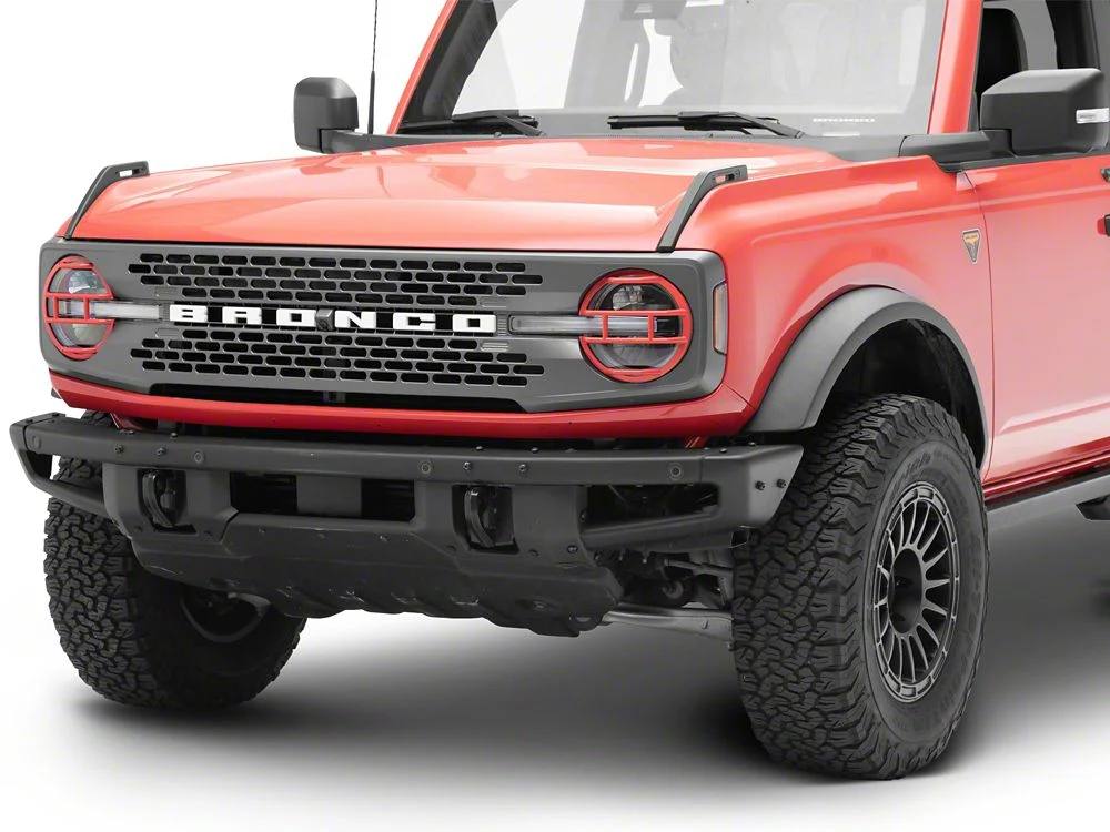 RedRock Off Road Headlight Guards; Red (21-25 Bronco) - Image 4