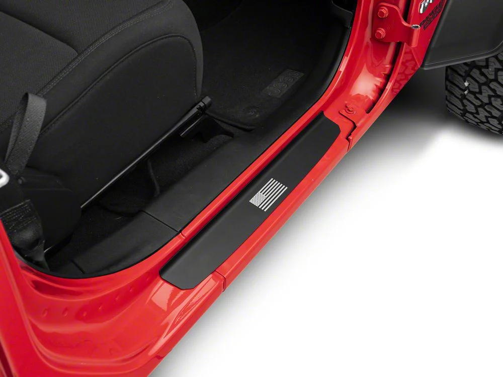 RedRock Old Glory Door Entry Guards; Black (18-25 Jeep Wrangler JL) - Image 4