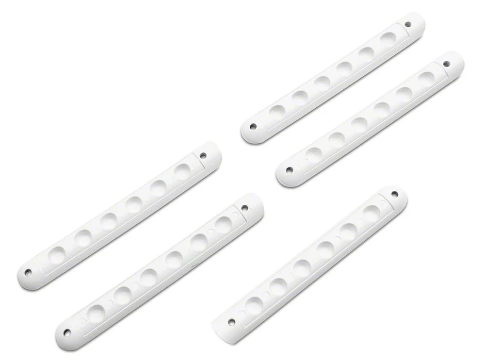 RedRock Old Glory Door Handle Inserts; Black and White (07-18 Jeep Wrangler JK 4-Door) - Image 3