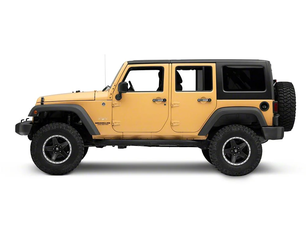 RedRock Old Glory Door Handle Inserts; Black and White (07-18 Jeep Wrangler JK 4-Door) - Image 7