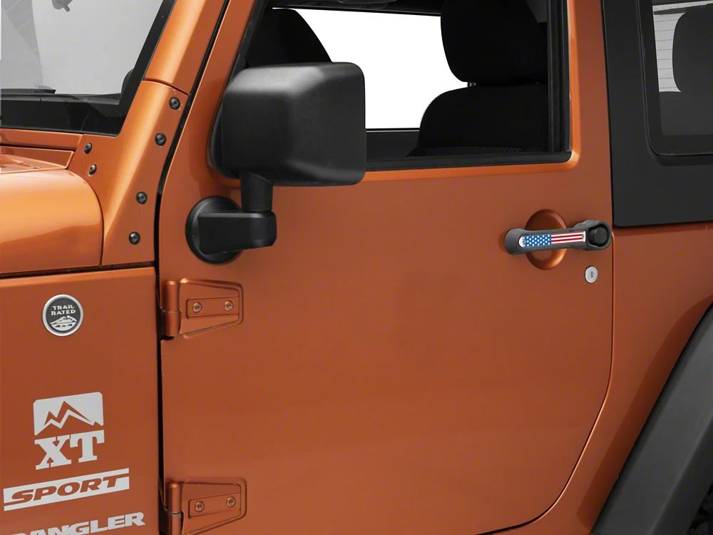 RedRock Old Glory Door Handle Inserts; Red, White and Blue (07-18 Jeep Wrangler JK 2-Door) - Image 4