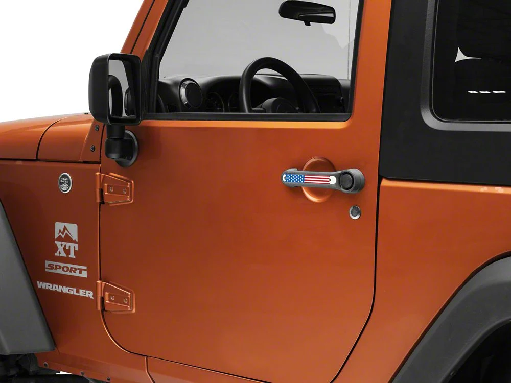 RedRock Old Glory Door Handle Inserts; Red, White and Blue (07-18 Jeep Wrangler JK 2-Door) - Image 8