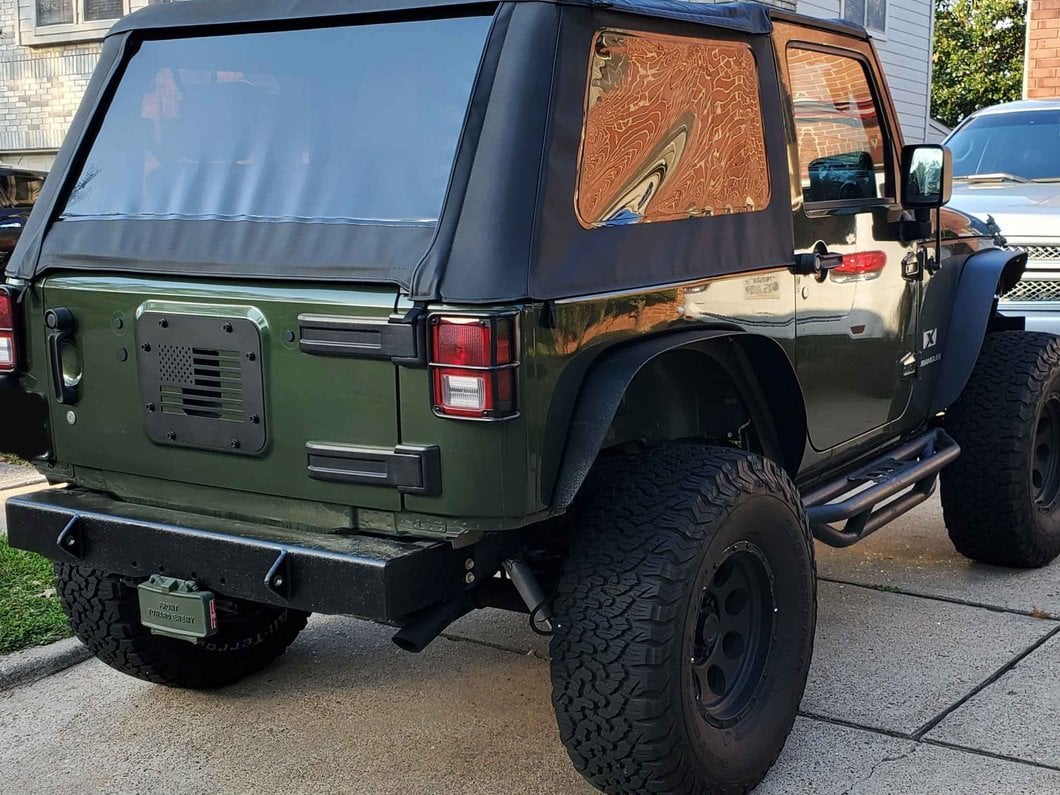 RedRock Old Glory Spare Tire Delete Plate; Textured Black (07-18 Jeep Wrangler JK) - Image 10