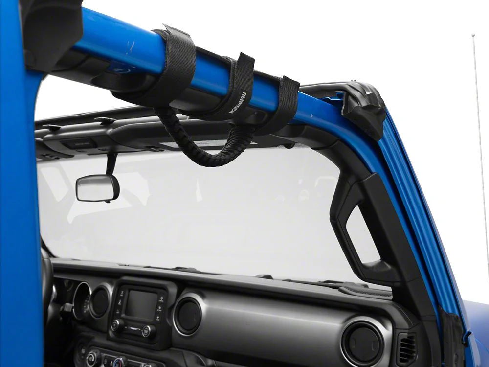 RedRock Paracord Grab Handles; Black (20-25 Jeep Gladiator JT) - Image 3