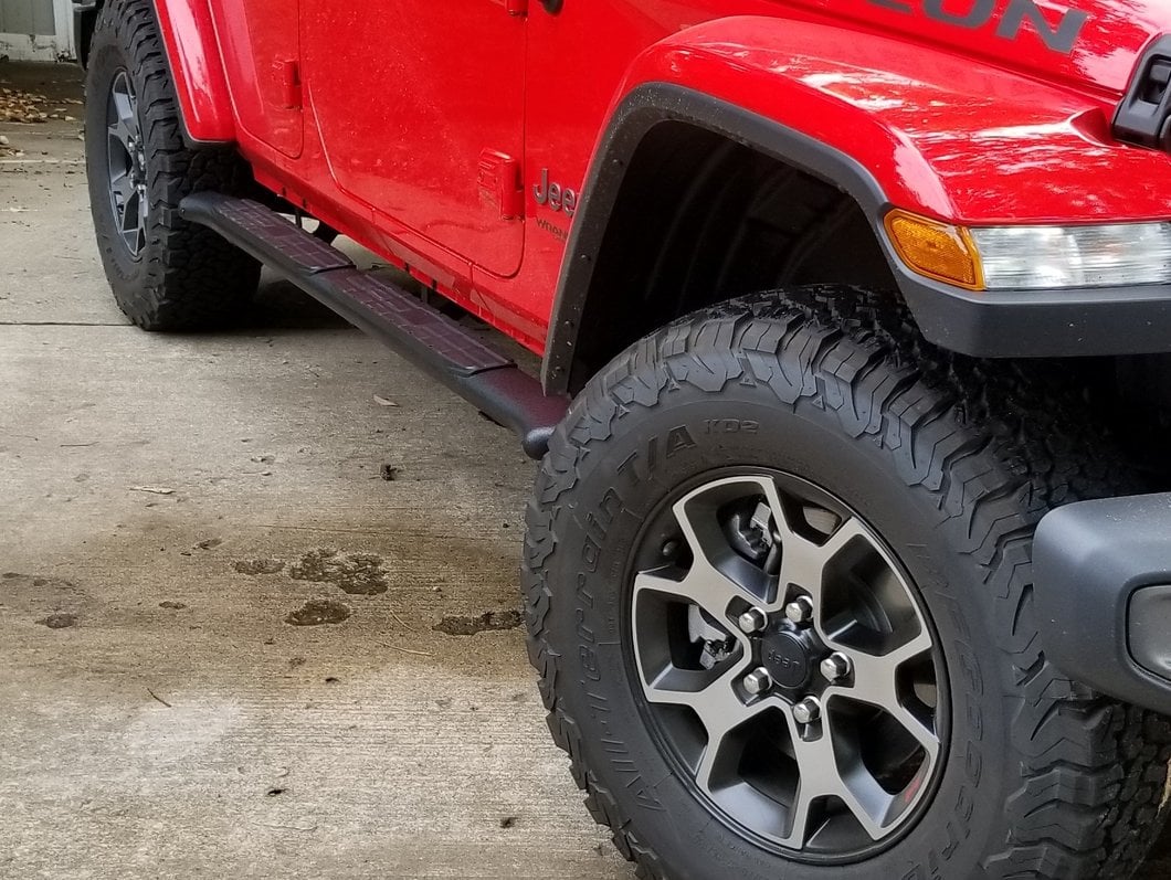 RedRock Pinnacle Oval Bent End Side Step Bars; Textured Black (18-25 Jeep Wrangler JL 4-Door) - Image 9