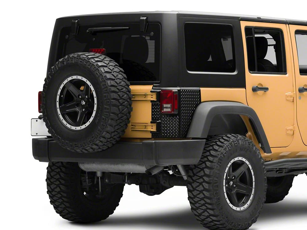 RedRock Plastic Rear Quarter Panel Body Armor Kit; Black (07-18 Jeep Wrangler JK 4-Door) - Image 7