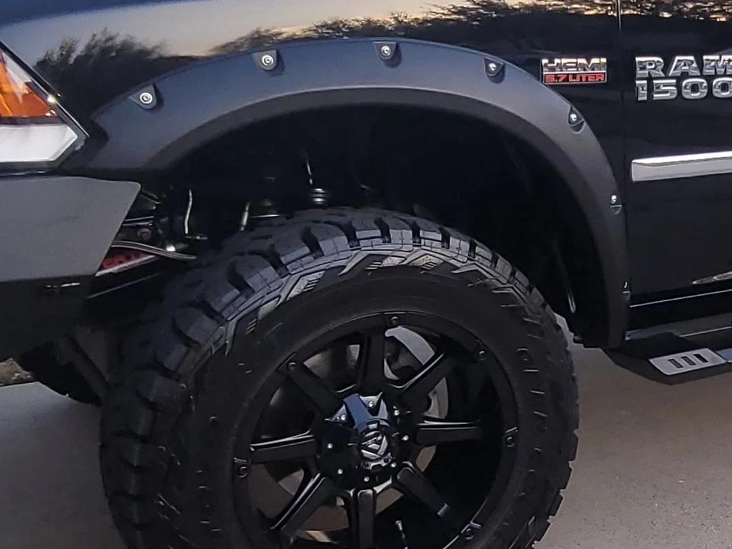 RedRock Pocket Style Fender Flares; Smooth Black (09-18 RAM 1500, Excluding Rebel) - Image 14