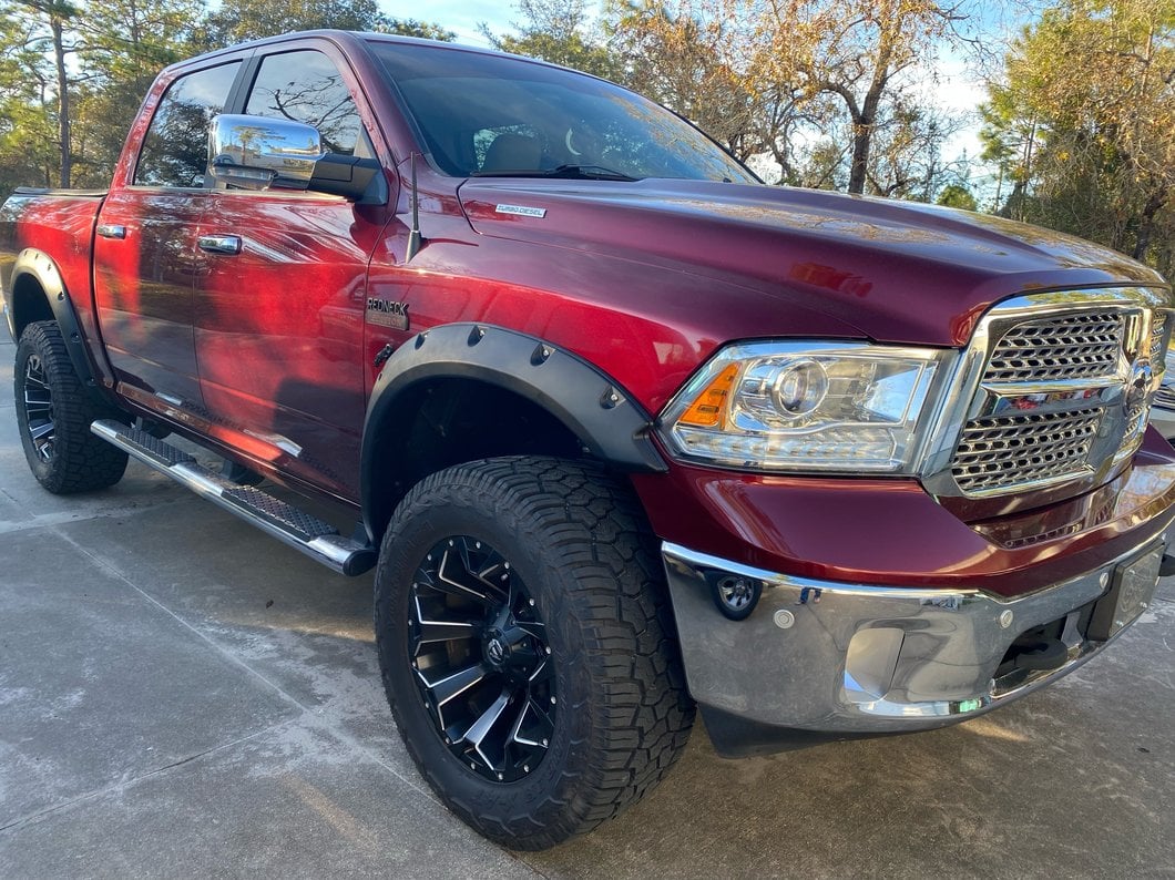 RedRock Pocket Style Fender Flares; Smooth Black (09-18 RAM 1500, Excluding Rebel) - Image 16