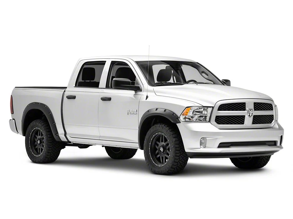 RedRock Pocket Style Fender Flares; Smooth Black (09-18 RAM 1500, Excluding Rebel) - Image 4