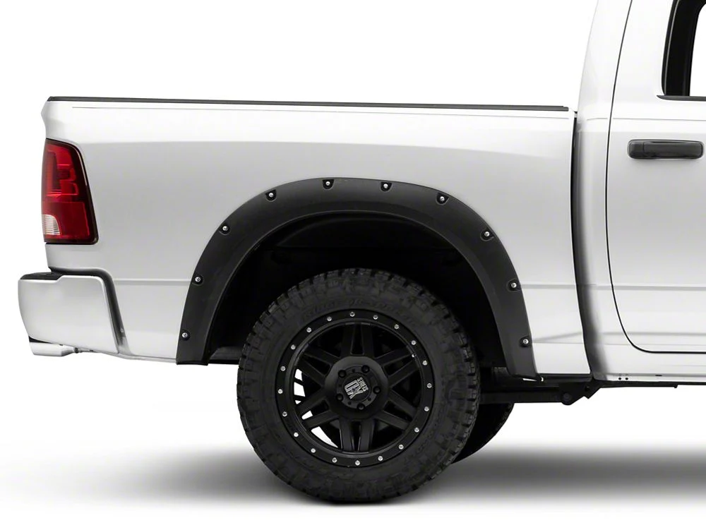 RedRock Pocket Style Fender Flares; Smooth Black (09-18 RAM 1500, Excluding Rebel) - Image 7
