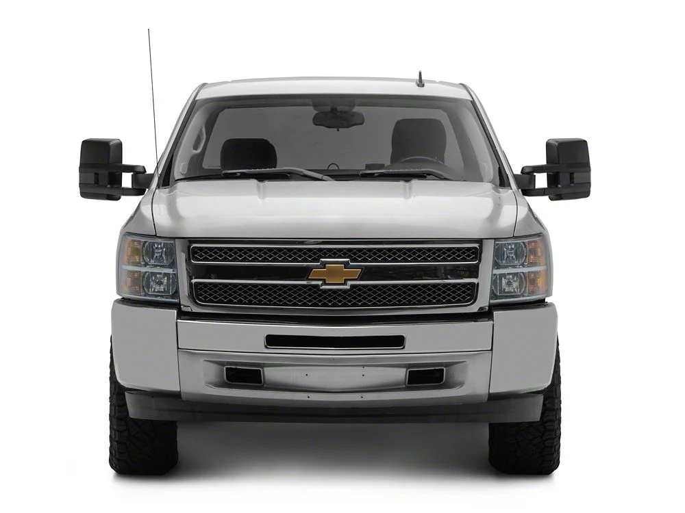 RedRock Powered Heated Tow Mirrors with Arrow on Glass Smoked Amber LED Turn Signal; Textured Black (07-13 Silverado 1500) - Image 13