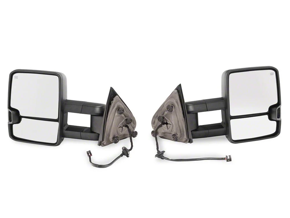 RedRock Powered Heated Towing Mirrors with Ambient Temp Sensor and Smoked LED Turn Signals; Black (14-16 Silverado 1500) - Image 2