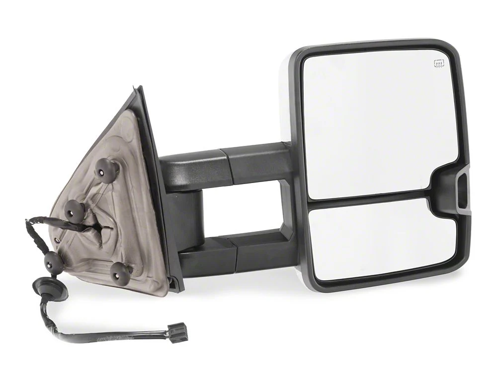 RedRock Powered Heated Towing Mirrors with Smoked Amber LED Turn Signal; Chrome (14-17 Silverado 1500) - Image 3