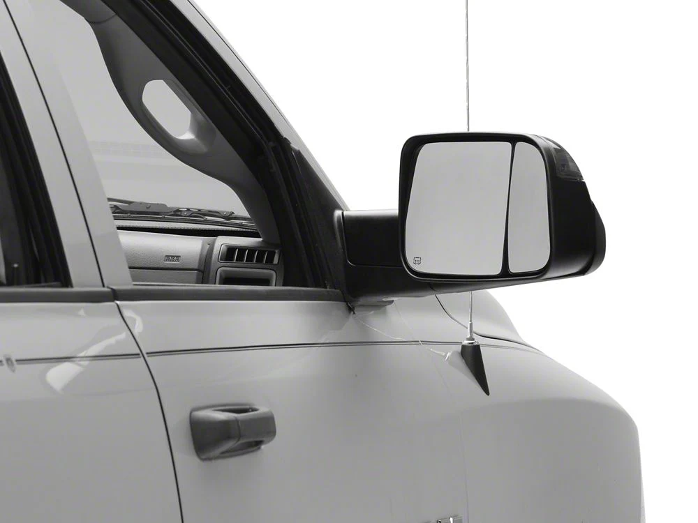 RedRock Powered Heated Towing Mirrors with Smoked Turn Signals; Black (09-18 RAM 1500) - Image 9