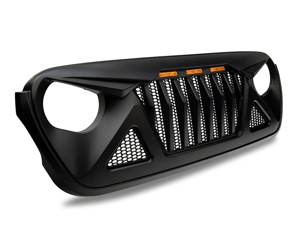 RedRock Predator Grille with Amber LED (18-25 Jeep Wrangler JL w/o TrailCam) - Image 2