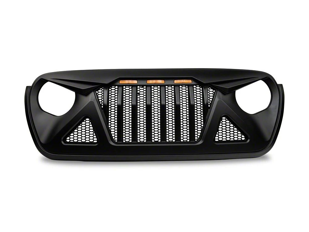 RedRock Predator Grille with Amber LED (18-25 Jeep Wrangler JL w/o TrailCam) - Image 3