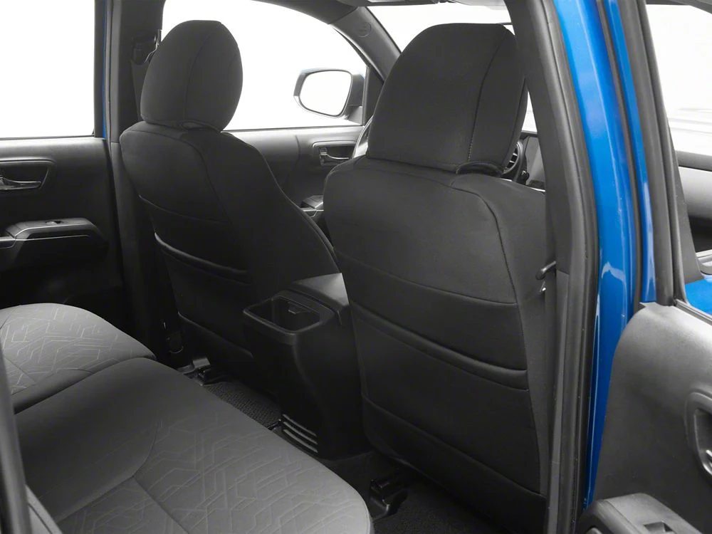 RedRock Premium Neoprene Front Seat Covers; Black (16-23 Tacoma Double Cab) - Image 2