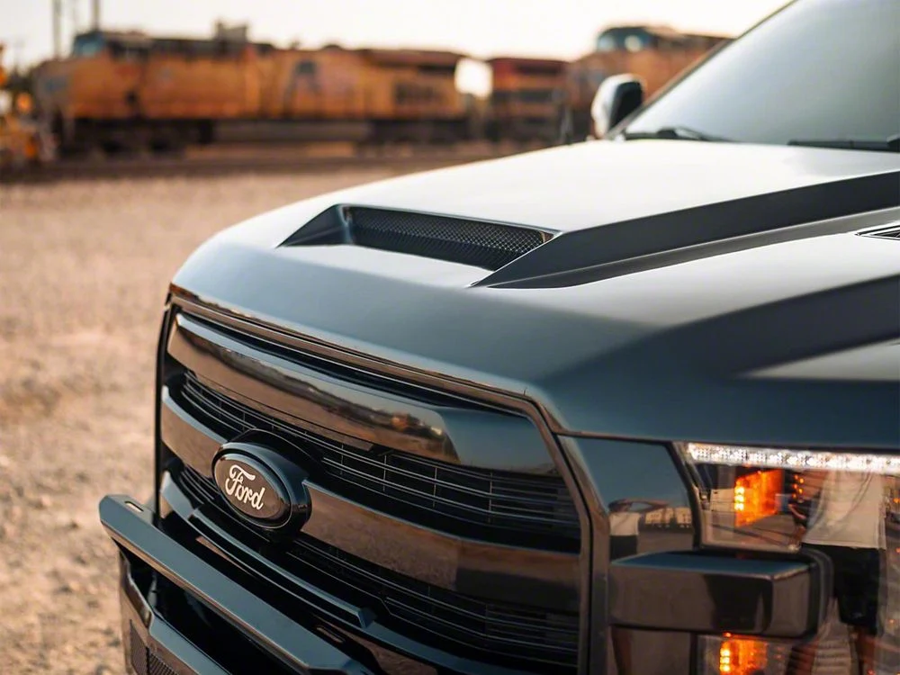 RedRock Ram Air Hood with Heat Extractors; Unpainted (15-20 F-150, Excluding Raptor) - Image 11