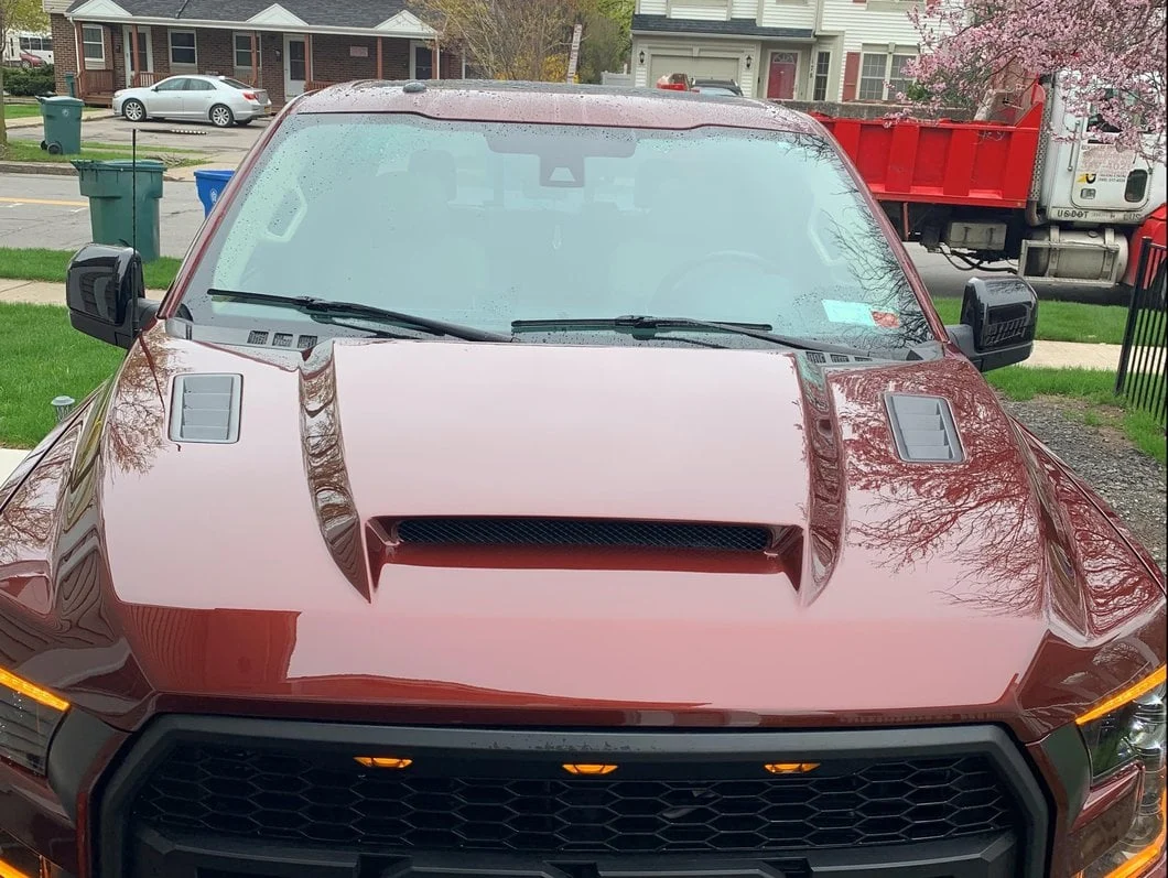 RedRock Ram Air Hood with Heat Extractors; Unpainted (15-20 F-150, Excluding Raptor) - Image 15