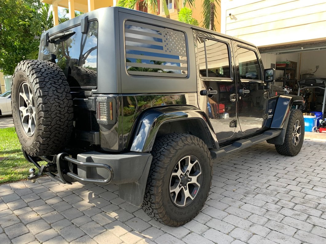 RedRock Rear Double Tube Bumper Guard; Gloss Black (07-18 Jeep Wrangler JK) - Image 16