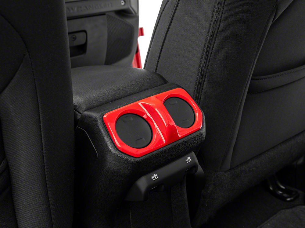 RedRock Rear HVAC Vent Trim; Red (18-25 Jeep Wrangler JL) - Image 4