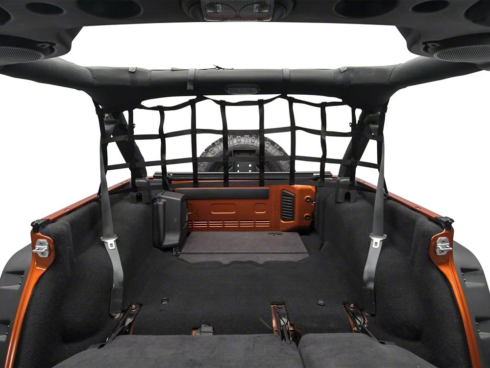 RedRock Rear Pet Barrier Net; Black (07-18 Jeep Wrangler JK 4-Door) - Image 3